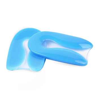 

Shock Absorption Arc Design Silica Gel Anti-aging Half Insole U Shape Rebound Ametabolic Feet Protection Balanced Force Heel Pad