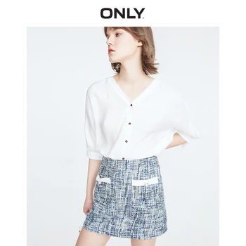 

ONLY Women's Loose Fit Lace-up Gauzy Splice Lace-up Shirt |119231501