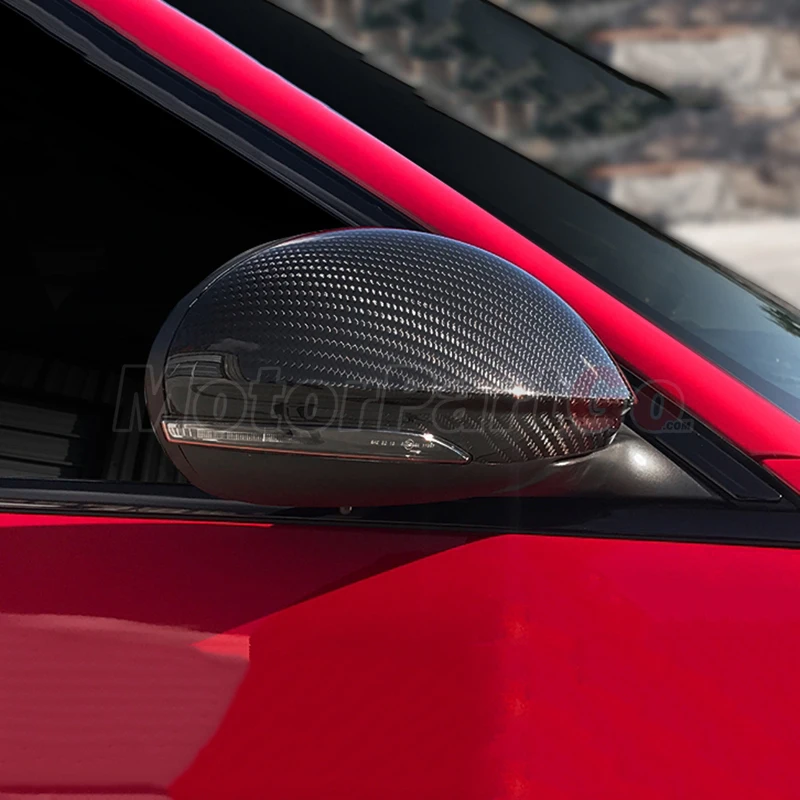 ABS Carbon Fiber Rearview Mirror Casing Shell Cover For Alfa Romeo Giulia 17-19
