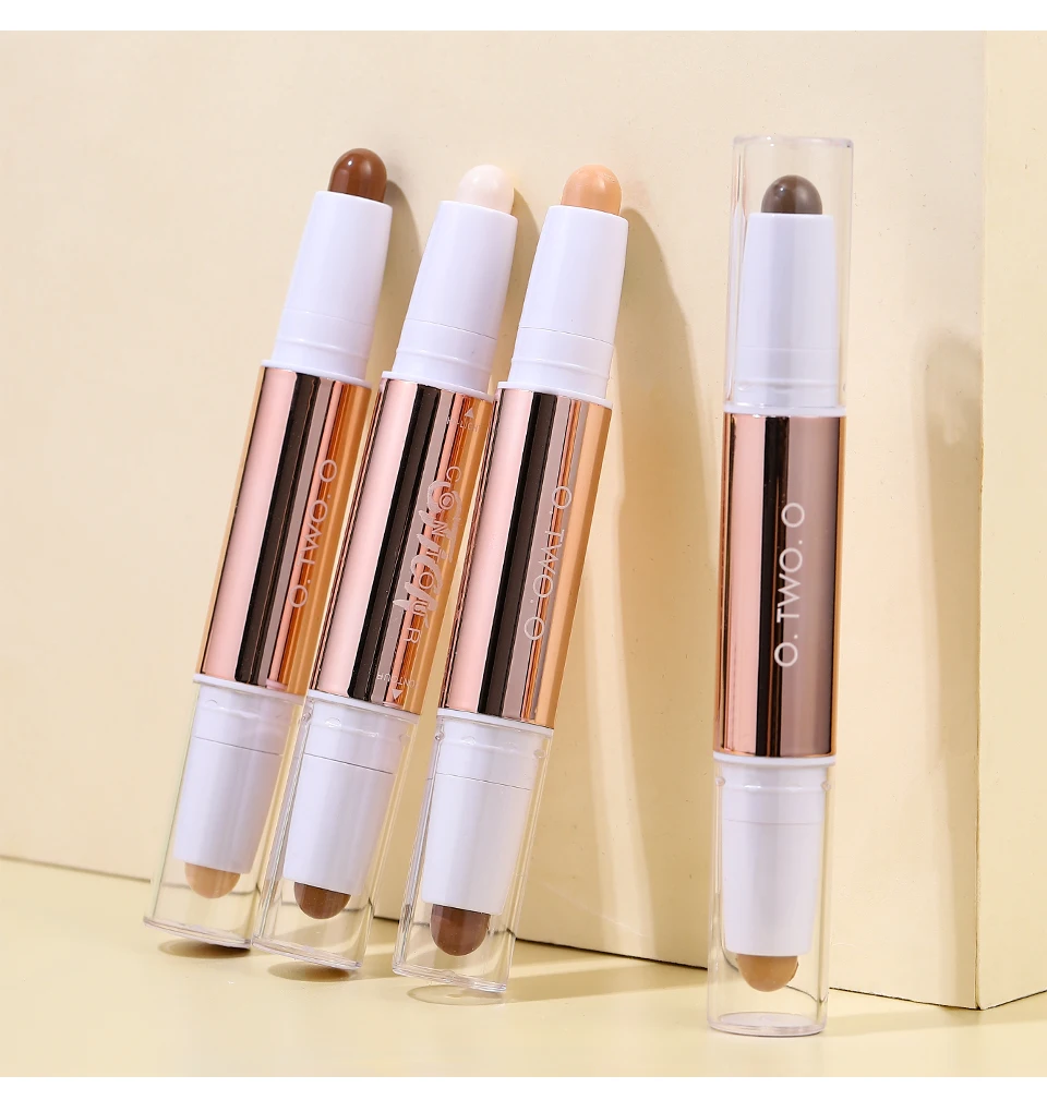 O.TWO.O Contour Stick Double Head Contour Pen Waterproof Matte Finish Highlighters Shadow Contouring Pencil Cosmetics For Face