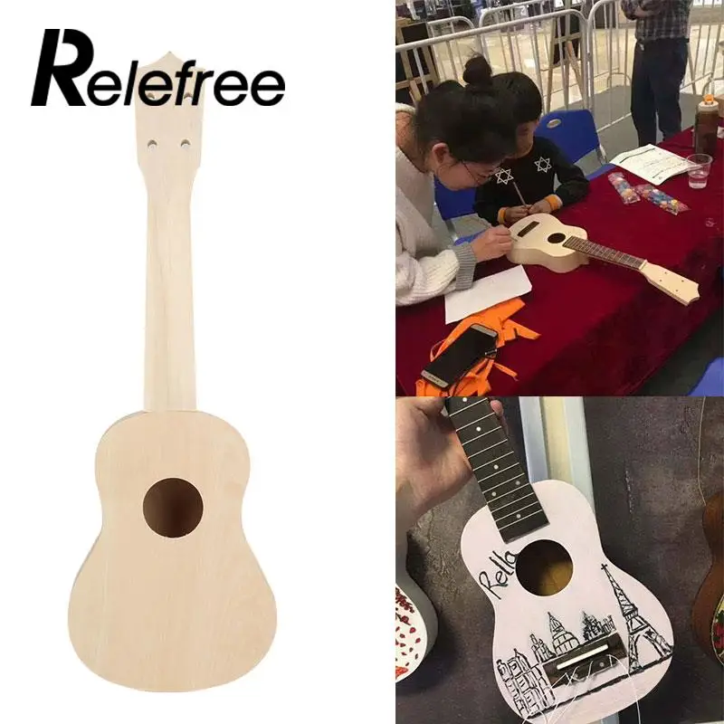 

Hands-On Ability DIY DIY Ukulele DIY Ukuleles Student Assemble Raw Wood Color Tilia Teaching Art Ukulele Handicrafts Draw
