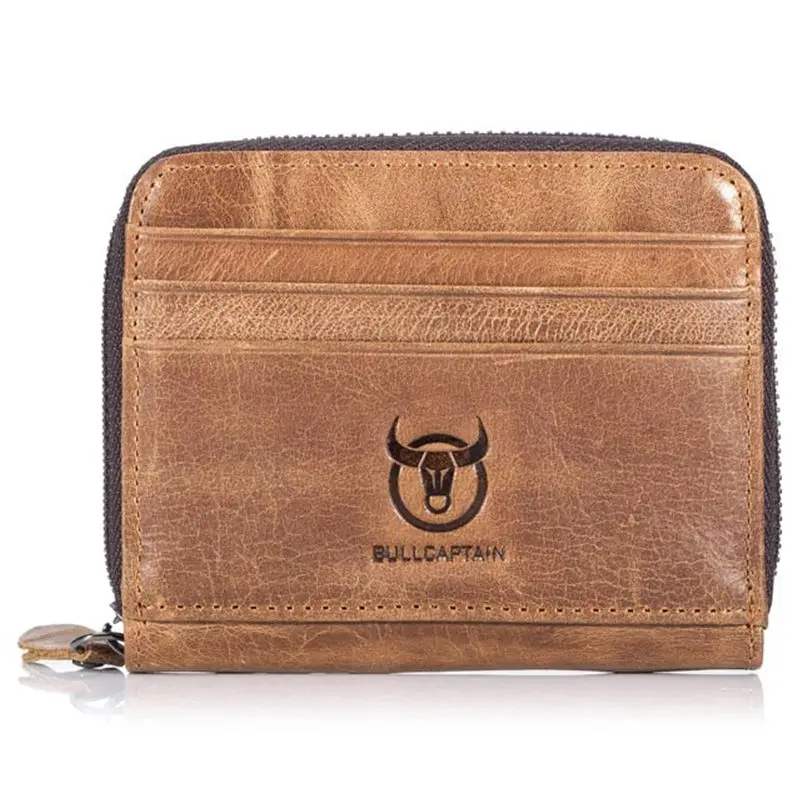 

BULLCAPTAIN men Wallet Business Card Holder cardholder leather cow pickup package bus card holder Slim leather multi-card-bit
