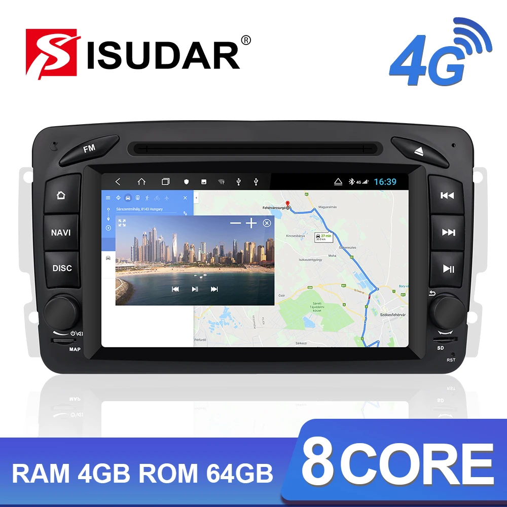 Isudar H53 4G Android 2 Din Auto Radio Für Mercedes/Benz/W209/W203/Viano/W639 /Vito Auto Multimedia
