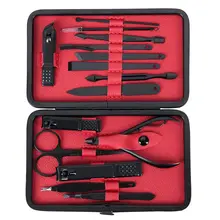 HTHL-15pcs/комплект Нержавеющая сталь ногтей комплект для стрижки профессиональные ножницы для педикюра Пинцет Ножи уха Палочки маникюрный набор для ногтей, для маникюра