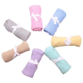 

Baby Blanket Knitted Newborn Swaddle Wrap Blankets Super Soft Toddler Infant Bedding Quilt For Bed Sofa Basket Stroller Blankets