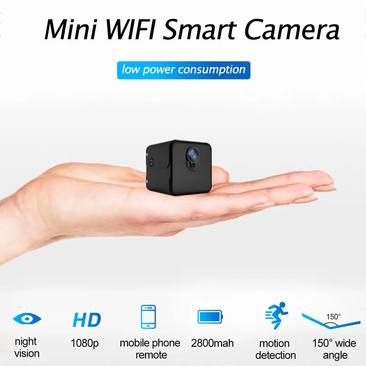  X2800 PLUS Wireless Smart WIFI HD 1080P Camera Home Mini IR Night Vision Motion Detection 2800mah W