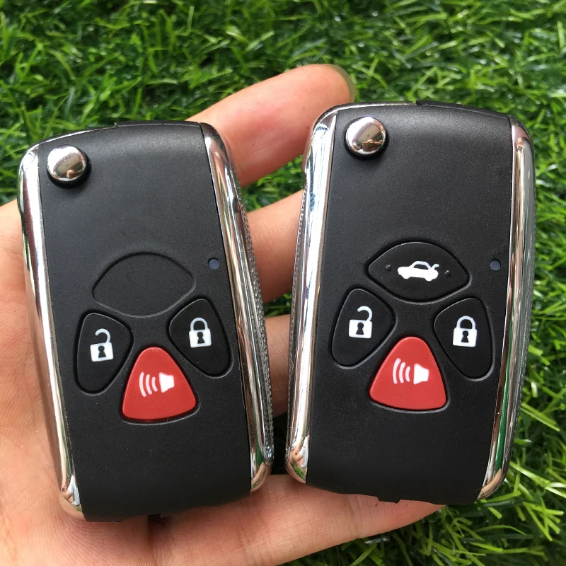 Флип чехол со сменными 3/4 кнопками для Toyota YARIS Venza REIZ Crown Avalon Camry Corolla RAV4|Ключ от авто|