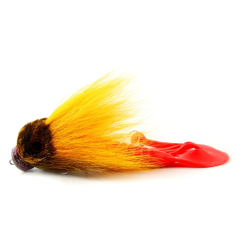 Ardea Big mouse Pike Bait fishing lure 85g Silicone lure 3D Deer Hair Mouse Head Soft Artificial Mouse for Pike Bass winter bait