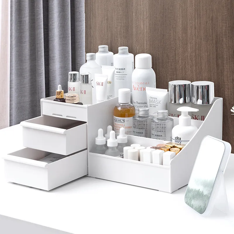

Large Capacity Cosmetic Storage Box Makeup Drawer Organizer Jewelry Nail Polish Makeup Container Desktop Sundries Storage Box