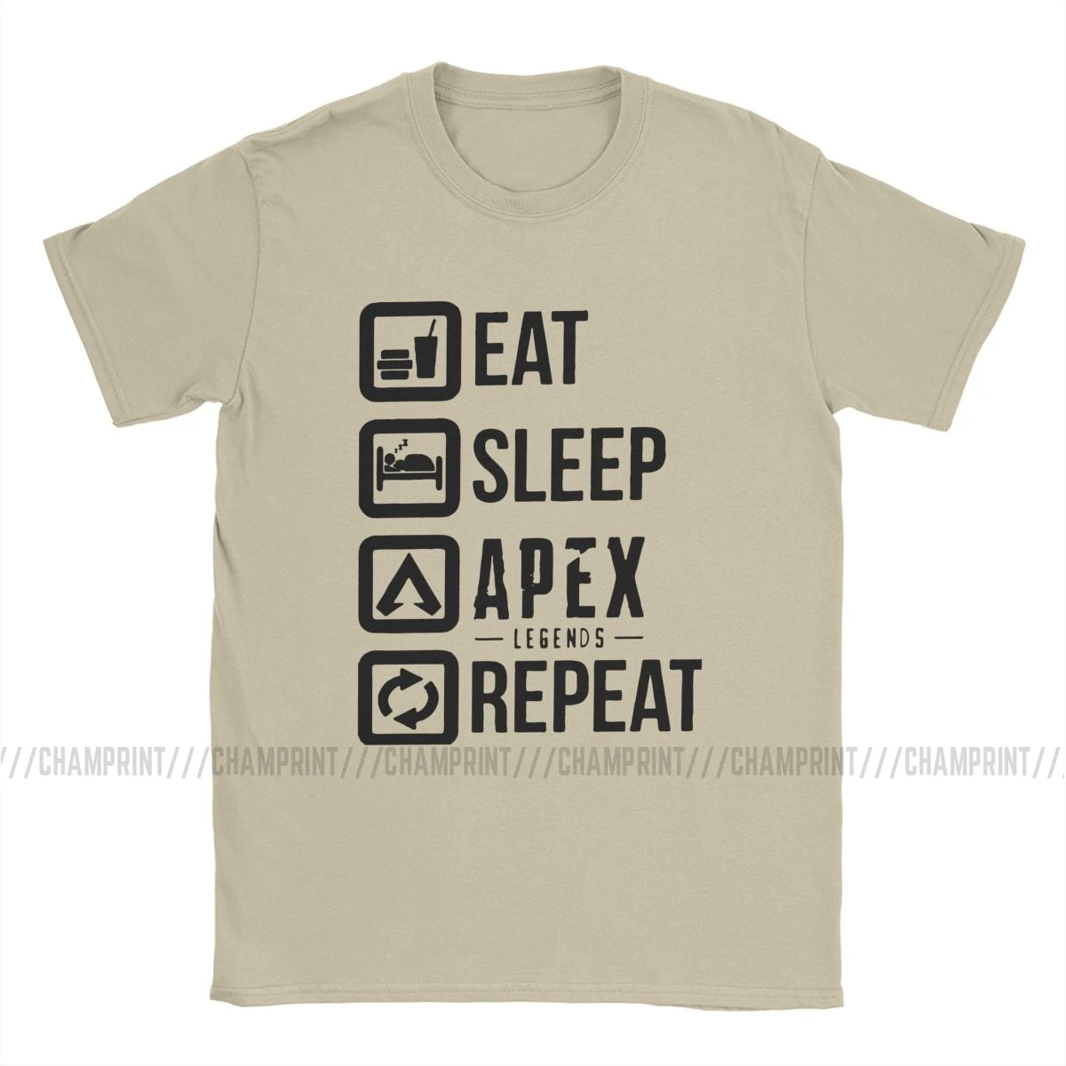 Футболка мужская с надписью Eat Sleep Apex Legends | Мужская одежда