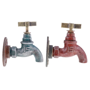 

2pcs Rustic Galvanized pipe Spigot Handle Knob Hook Wall Hook Sundries Hook