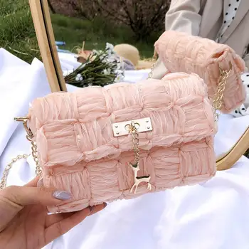 

Handmade Hand-woven bag mesh board DIY material self-made Single Shoulder Messenger Bag