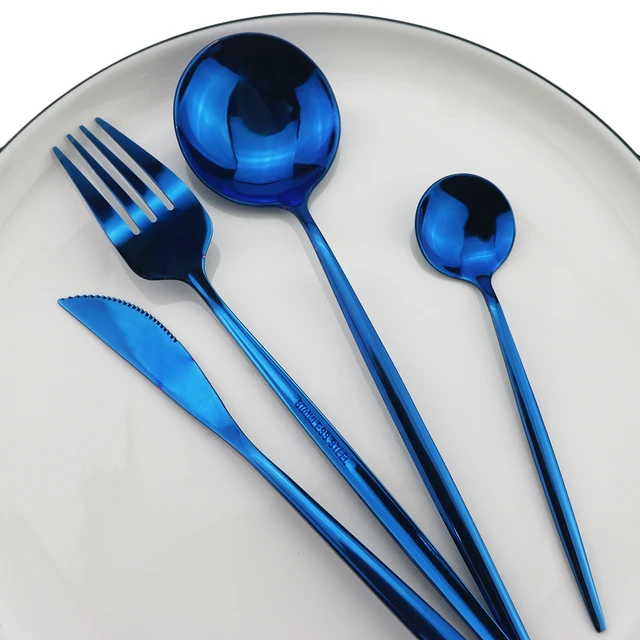 PVD SET 24 PZ POSATE BLU