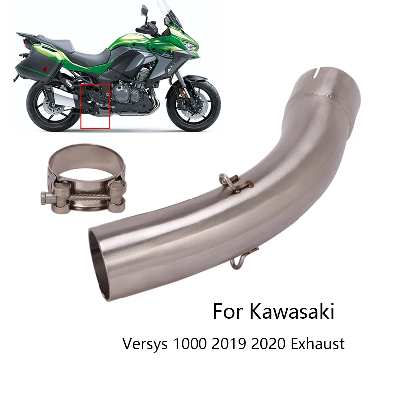 

Mid Pipe for Kawasaki Versys 1000 2019 2020 Motorcycle Exhaust Pipe Middle Link Pipe Slip On 51mm Muffler Pipe Reserve Catalyst
