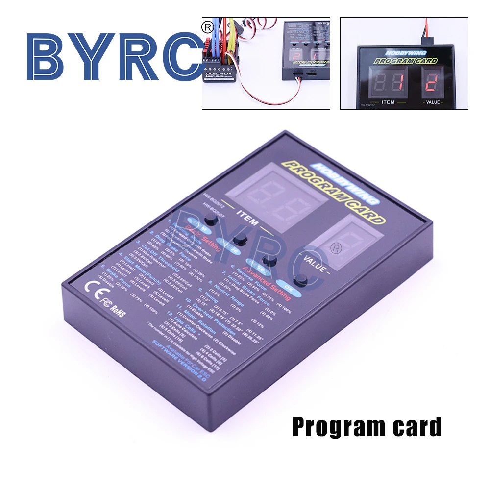 Hobbywing RC Program Card For XERUN and EZRUN SC8 Brushless ESC QuicRun