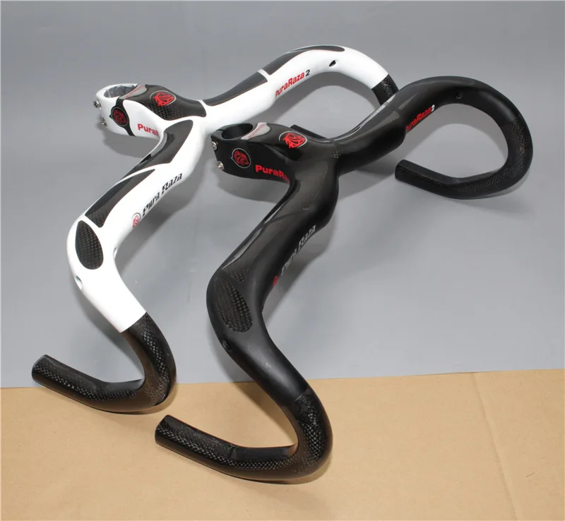 

New Style Pura Raza All Carbon Fiber Highway Bent Handlebar One-piece Highway Bent Handlebar Sports Car to Innerline