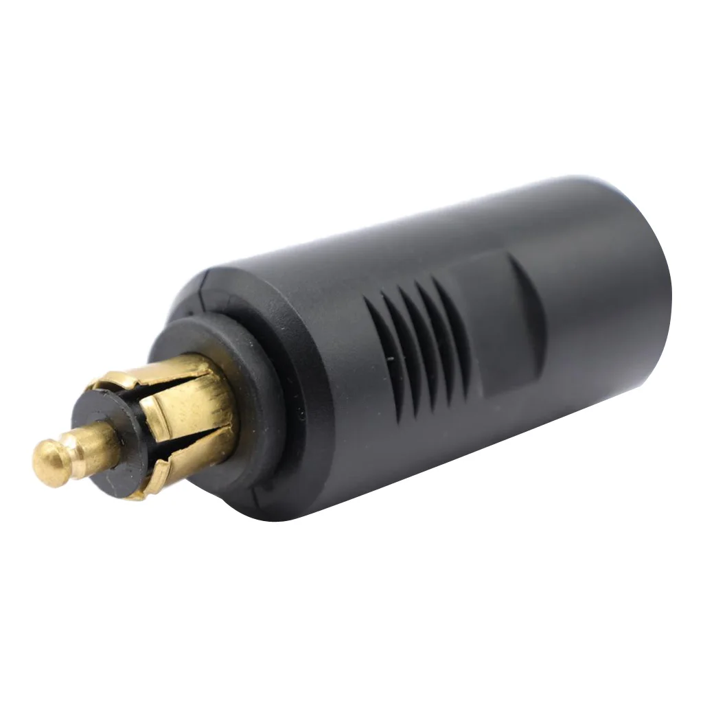 EU Plug for Moto DIN Socket to Cigarette Lighter Converter Adaptor