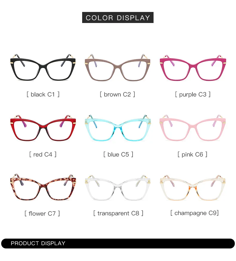 blue blockers Feishini Blue Light Blocking Glasses Women Fashion Glasses Metal Frame Optical Computer Gaming Eye Glasses Vintage Lunettes blue lens glasses