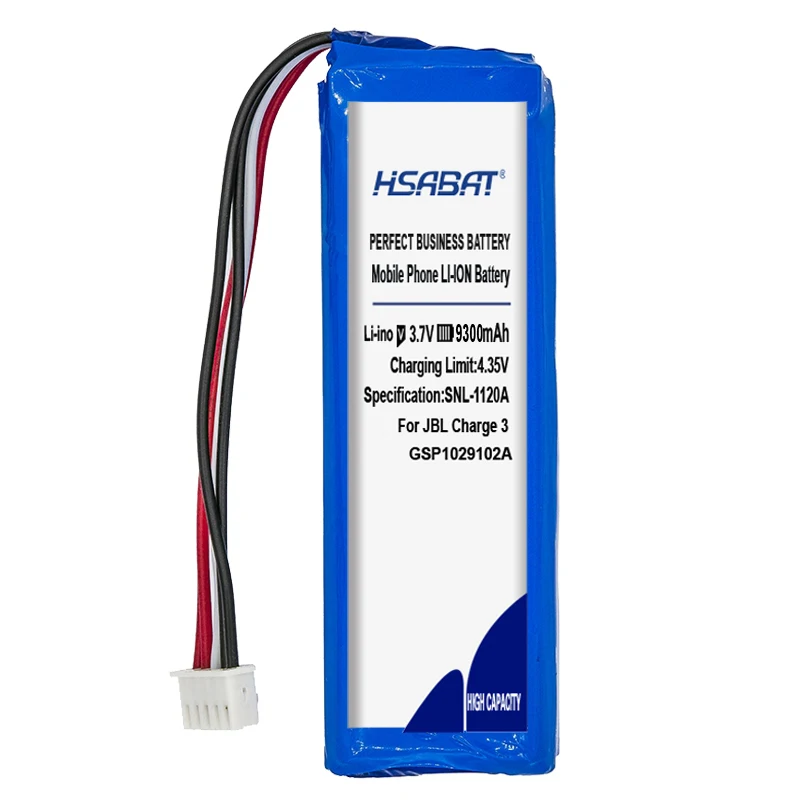 HSABAT GSP1029102A(CS-JML330SL) 9300 мАч батарея для JBL Charge 3 версии батареи