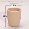 Portable Pure Color Baby Snack Cup Anti Scalding Food Grade Silicone Water Cup Learn To Drink Cup For Children 6