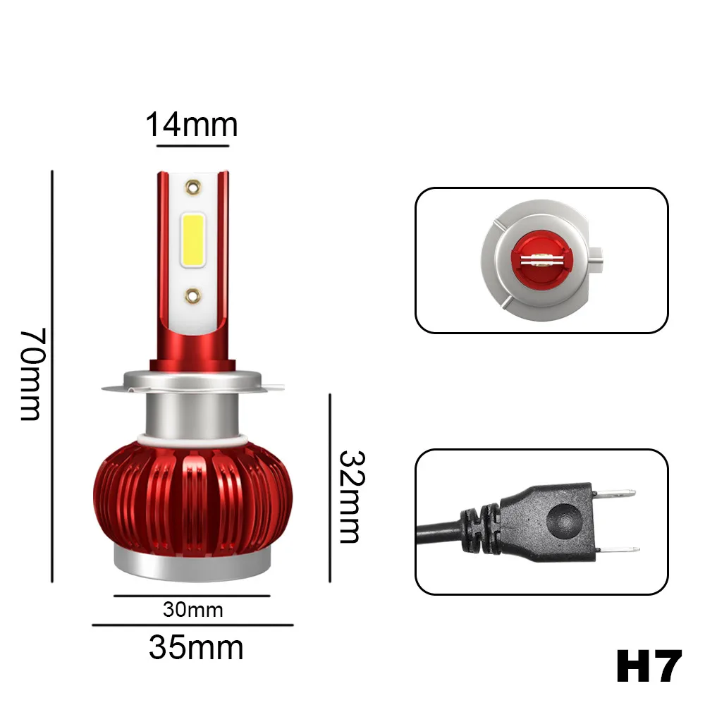 Ароуз H11 881 H1 H4 H7 9005 HB3 9006 HB4 светодиодный фары лампы COB 36 Вт 4000LM 6000K Автомобильные светодиодные Автомобильные фары Противотуманные фары 12v 24v K1