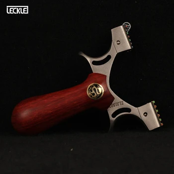 

Powerful Slingshot Catapult Sandalwood Handle Stainless steel Bow Head With Dragon Pattern For Outdoor Shooting Game Accessorie