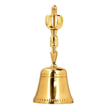 

Hand Bell Copper Crafts Golden Christmas Retro Bar Restaurant pass Dishes Class Bell pet Training Bell Home Wedding Decoration