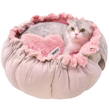 

Dorakitten 1pc Creative Soft Warm Pet Bed Nest Adjustable Drawstring Pet Nest Bed Pet Cushion For Cats Puppies Pet Supplies