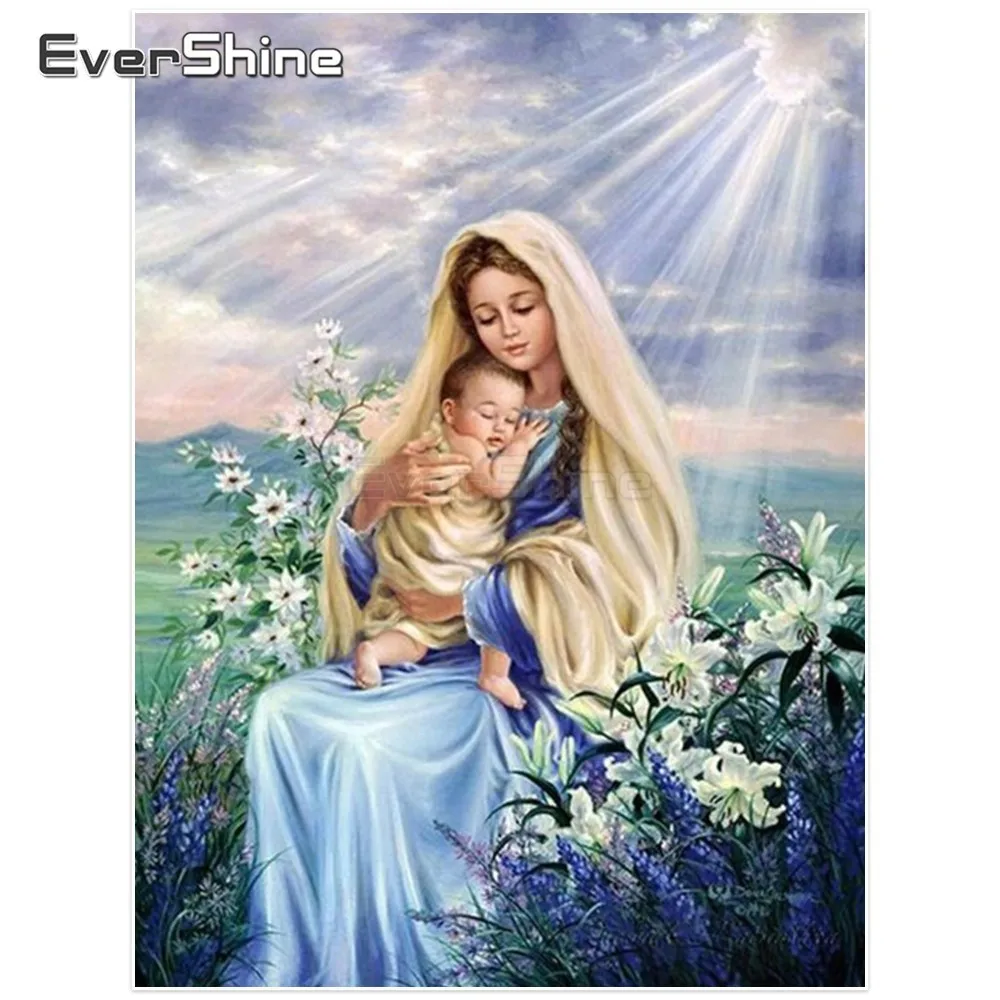 EverShine 5D DIY алмазная живопись Религия Алмазная Вышивка Полный Дисплей Стразы людей