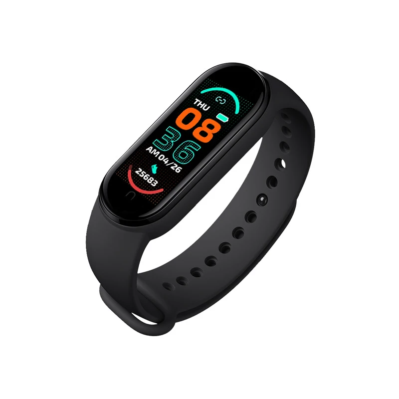 M6 Smart Bracelet For Andriod IOS Fitness Tracker Heart Rate Smartwatch Wristband Bluetooth-compatible Color Screen Waterproof 