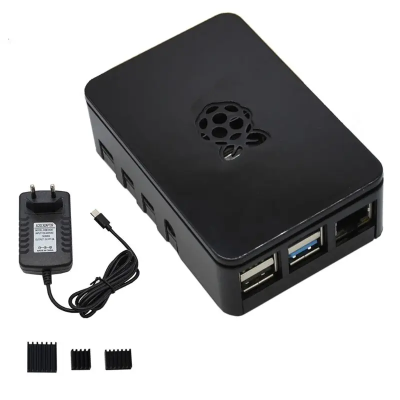 Адаптер питания США/ЕС защитный чехол для корпуса ABS для Raspberry Pi 4 Модель B E65A