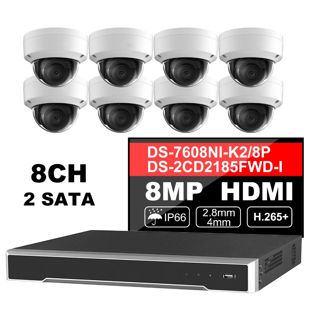 Оригинальная система видеонаблюдения Hik 8 Мп канальный сетевой видеорегистратор