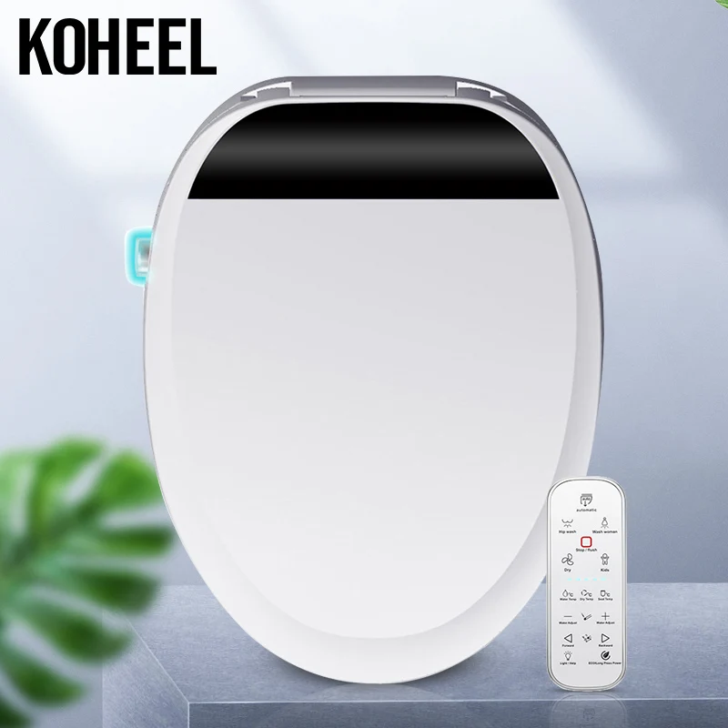Koheel Black Wc Auto Spa Smart Toilet Seat Temperare Display Smart Manopola Coprisedile Wc Bidet Elettronico Sedile Del Water