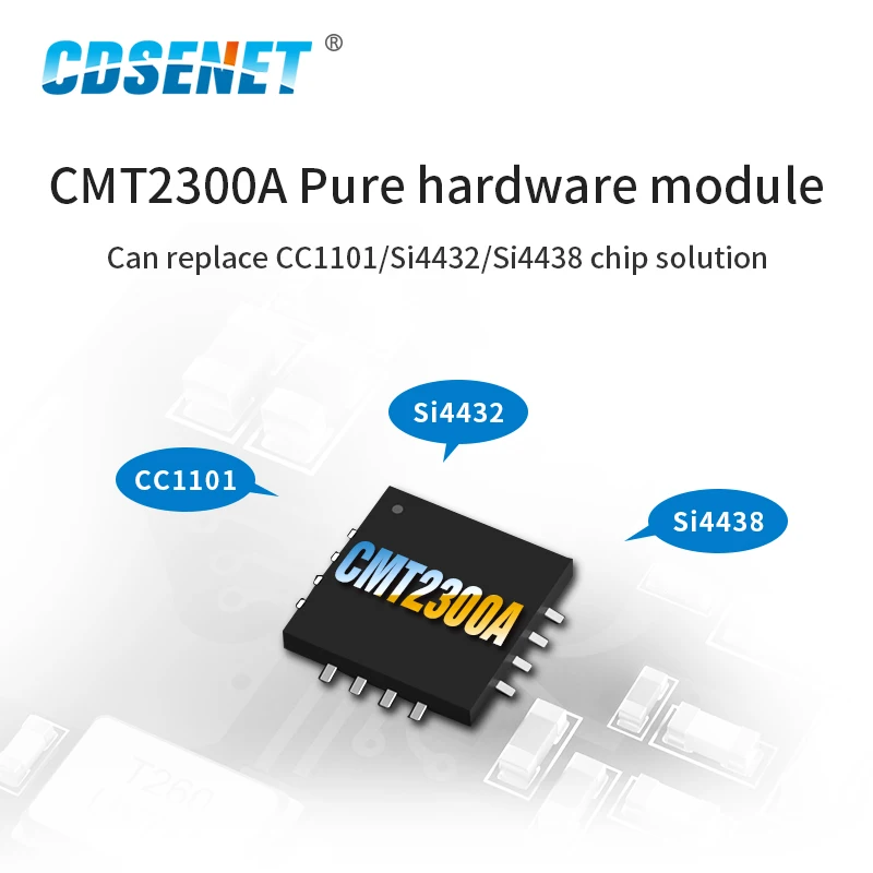 Радиочастотный модуль CMT2300A SPI 433 МГц 470 CC1101 20dBm FSK MSK IPEX Stamp Hole FEC CDSENET E49 400M20S