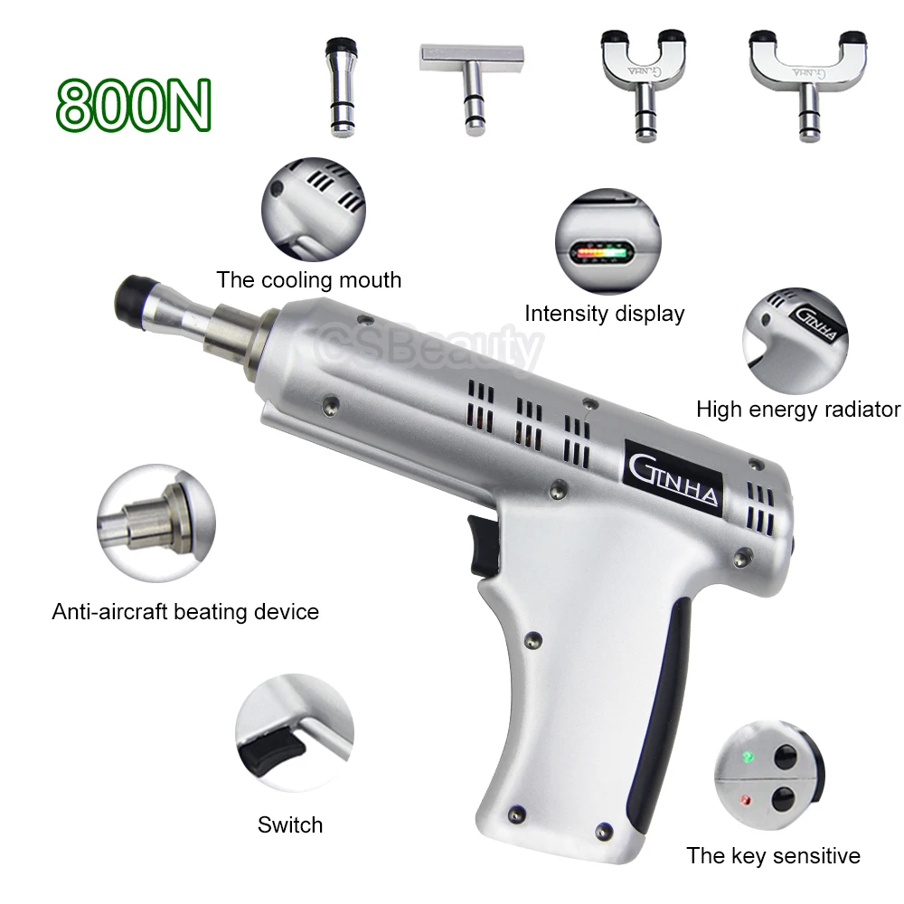 US $338.88 Spine Chiropractic 4 Heads chiropractic adjusting instrument Electric Correction Gun MassagerImpulse adjuster 800N Activators