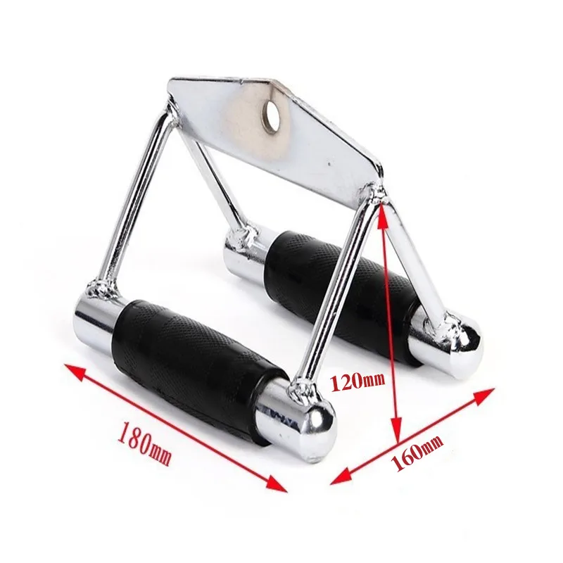 Gym Fitness T-bar For Pulley Cable Machine Rowing Machine V-Bar Biceps Triceps Back Muscle Workout Row Handle