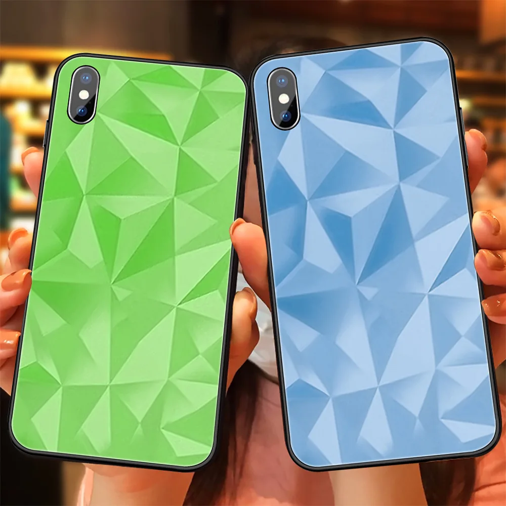 Для iPhone X XS MAX XR 8 8 Plus 7 7 Plus 6 6S 6S Plus Алмазный закаленное стекло бизнес Бампер Защитный ковер