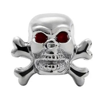 

1pc Sliver Universal Fancy Pirate Skull Tire Tyre Air Valve Stem Caps for Auto Car Truck Motorcycle Bike Wheel Rims