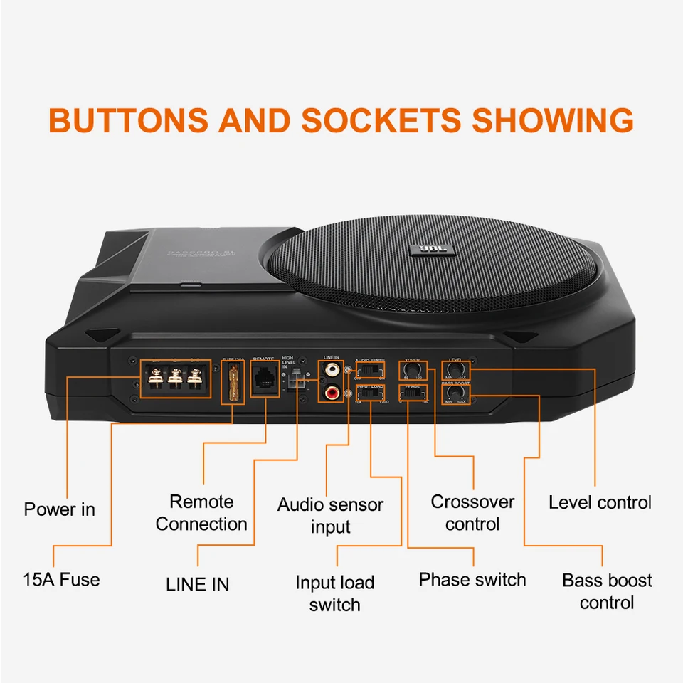 jbl powered car subwoofer