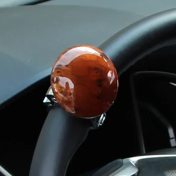 

Universal Car Steering Wheel Spinner Handle Power Mahogany Ball Clamp Knob New And High Quality