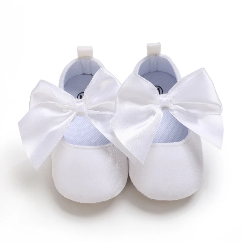 Infant Newborn Baby Girls Princess Non-Slip Floral Border Shoes Toddler Baby Soft PU Leather Prewalker Shoes Solid First Walkers