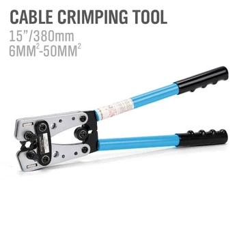 

Wire Terminal Crimping Tool 6-50mm² Cable Lug Crimper Cu/Al Terminal Pliers Large Wire Terminal Crimping Tool
