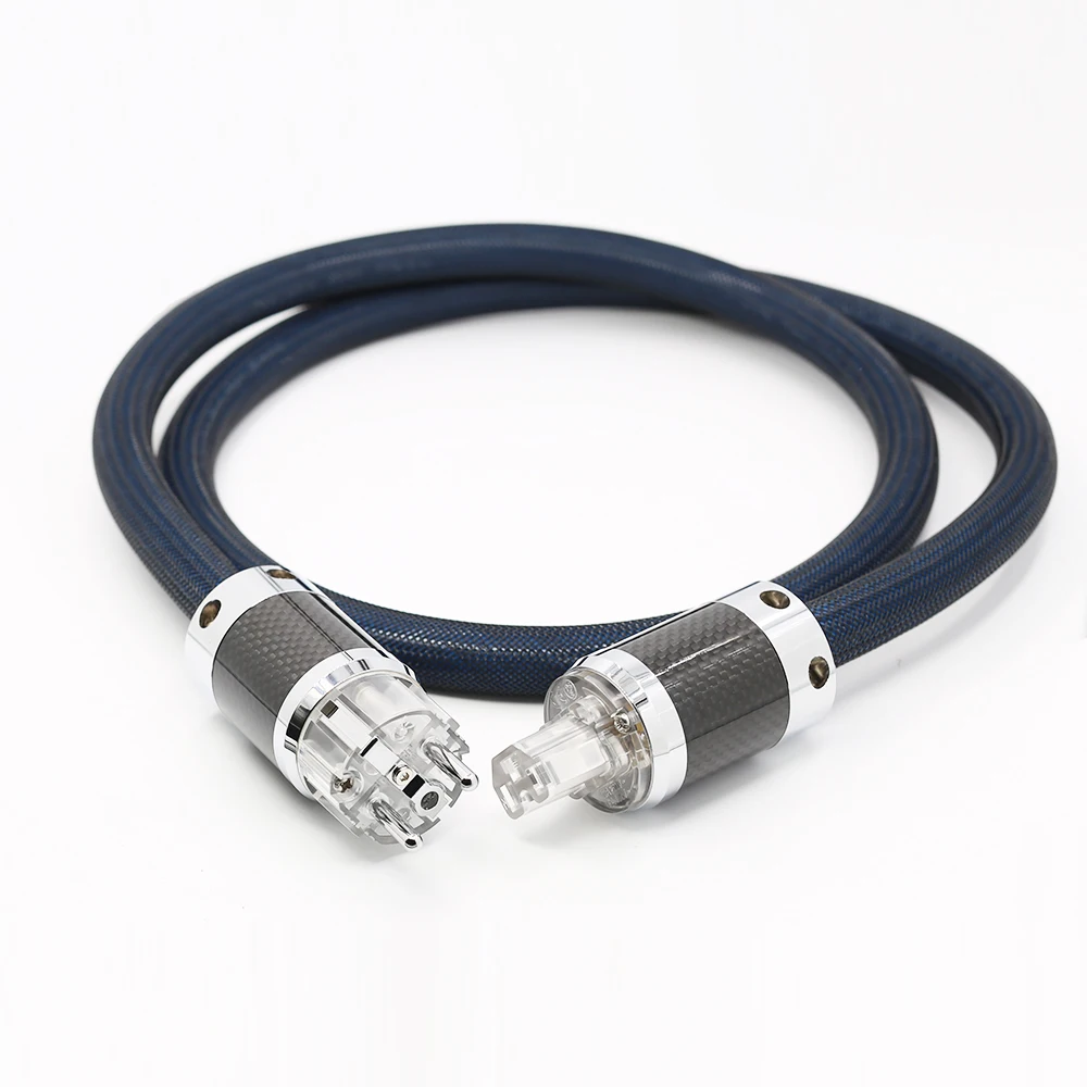 Высококачественный посеребренный OFC кабель питания P111 Hi Fi из углеродного волокна