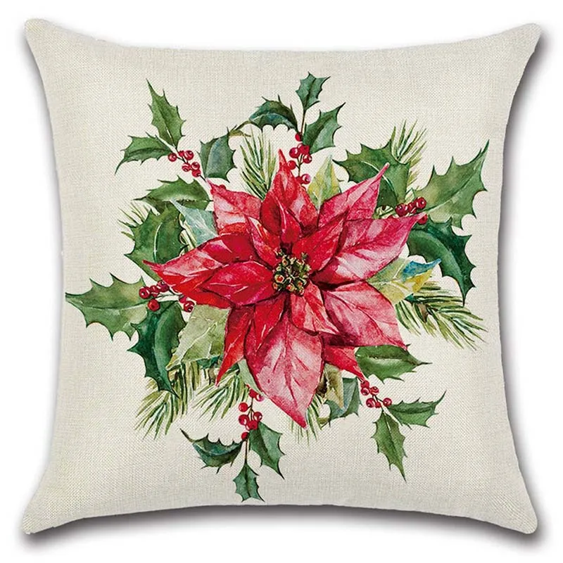 Household Decoration Christmas Decoration Cute Cartoon Pattern Spandex Concise Christmas Pillow Case Car Decoration - Цвет: A