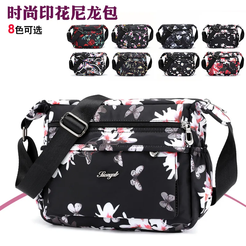

Spring Summer New Style Nylon Printed Black WOMEN'S Bag Ethnic-Style Versitile Fashion WOMEN'S Shoulder Bag