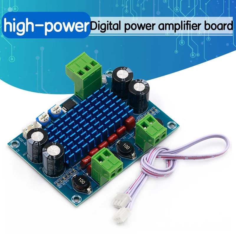High Power Digital HIFI Amplifier Board 2*120W XH-M572 TPA3116D2 Chassis Dedicated Plug-in Input 5V 24V 28V output 120W | Электроника