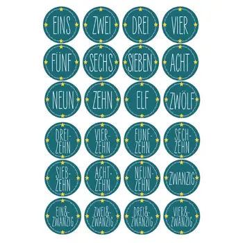 

24pcs/set Christmas Series Advent Calendar Filling Candy Gift Bag with Stickers 67JB