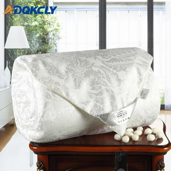 

Chinese Silk Comforters 100% Long Mulberry Silk Filled Blankets Handwork Silk Quilts for Winter Autumn Bed Duvets Accept Custom