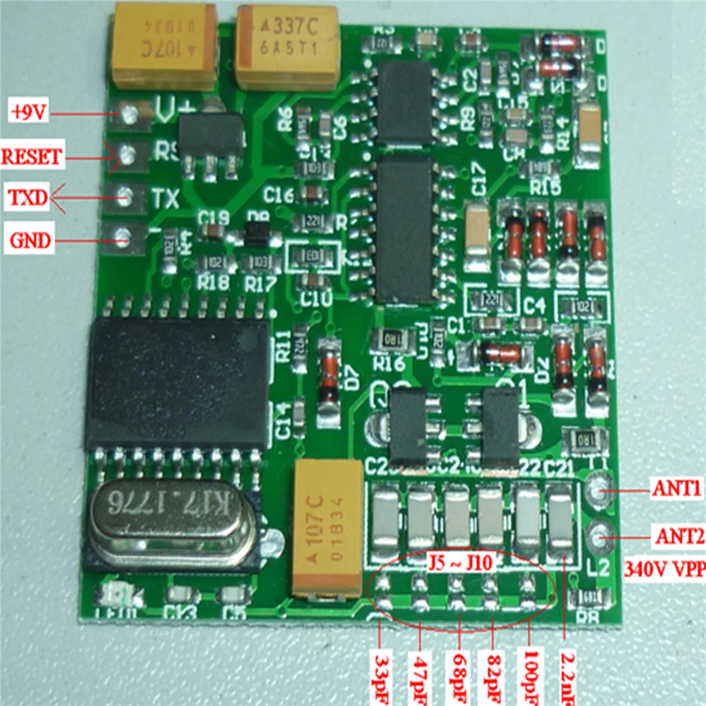 Agv Rfid Módulo de Leitor de Etiquetas Animais de Longa Distância Ttl Fdx-b Iso11784 85 Módulo Leitor de Cartão Leia Em4305 Hitag Em1001 Tk4100 134.2k