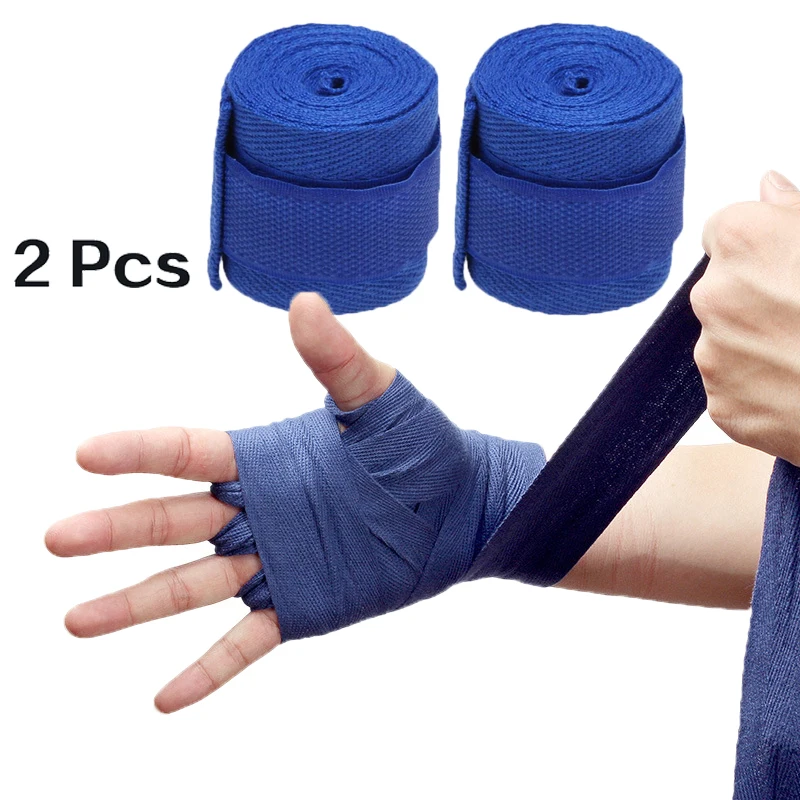 2.5m Coton Bandage Boxe Poignet Bandage Hand Wrap Combat Protect Bo